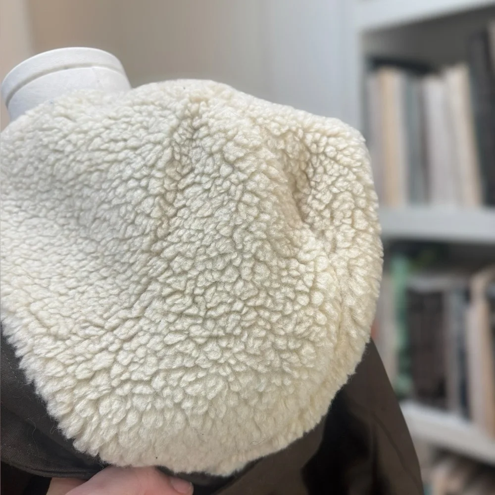 Sezane Bill Coat NWT in olive green/khaki color - Picture 11 of 12